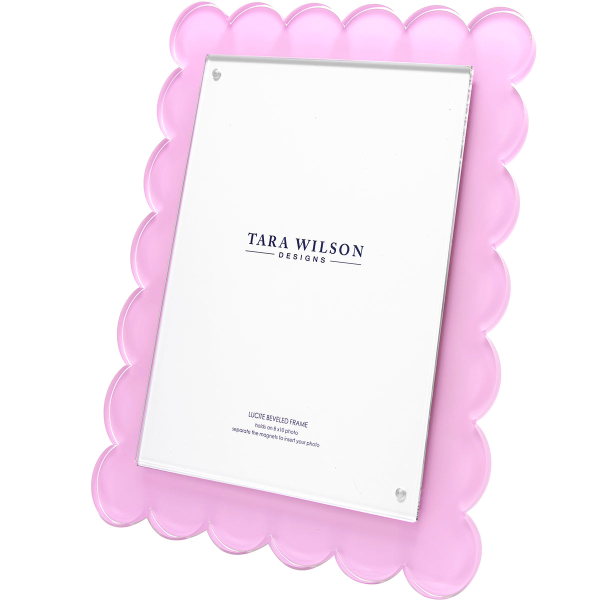 Tara Wilson Designs Frame SCALLOP Pastel Pink 11" x 13" for photo size 8" x 10"