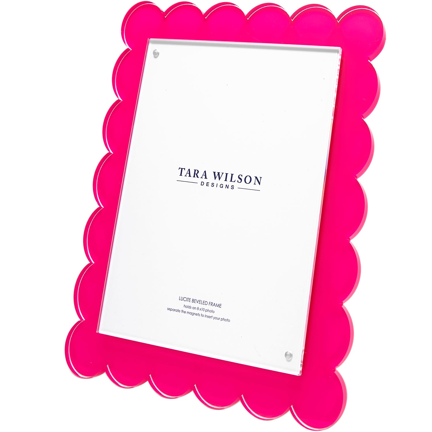 Tara Wilson Designs Frame SCALLOP Pink 11" x 13" for photo size 8" x 10"