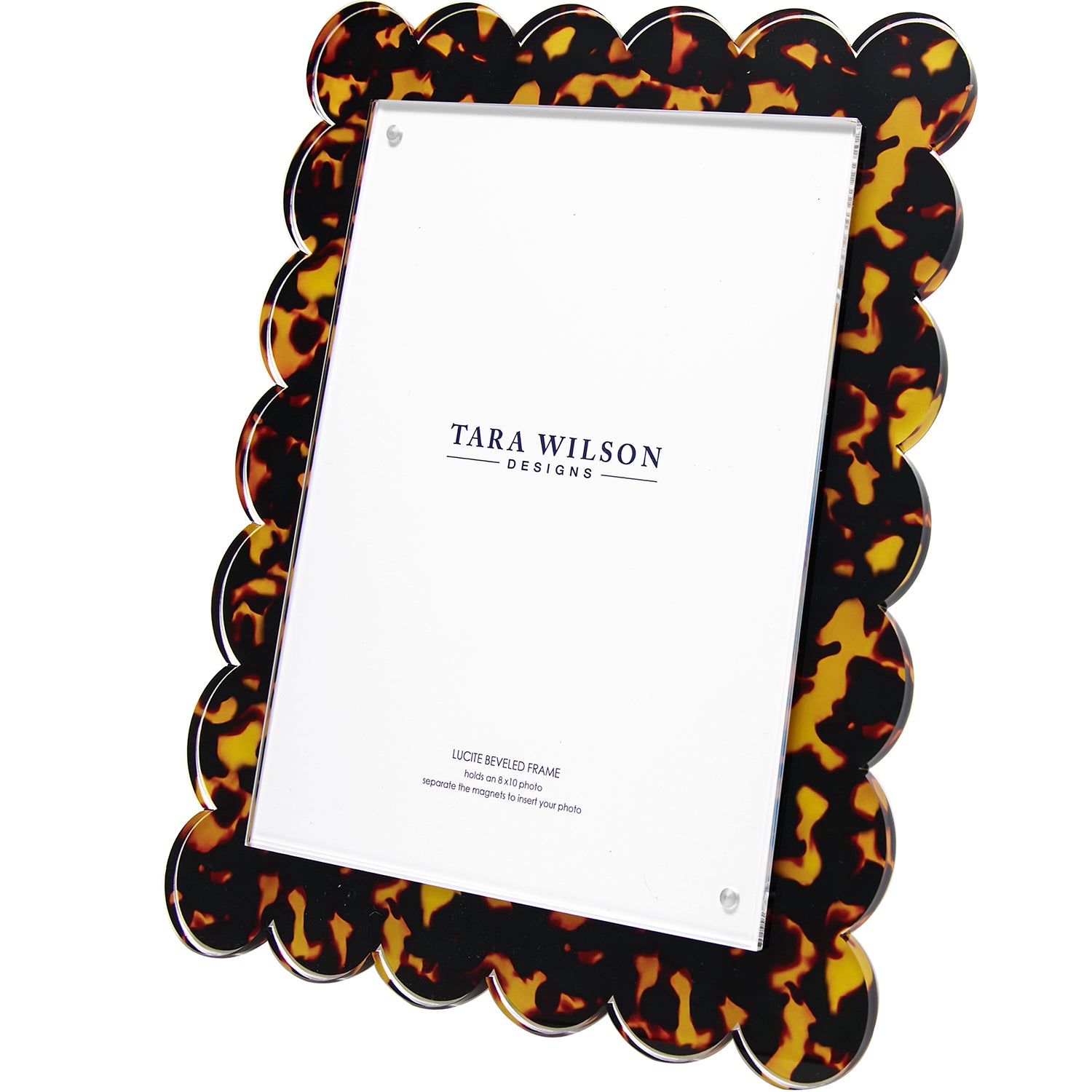 Tara Wilson Designs Frame SCALLOP Tortoise 11" x 13" for photo size 8" x 10"