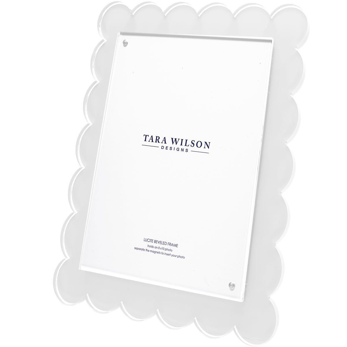Tara Wilson Designs Frame SCALLOP White 11" x 13" for photo size 8" x 10"