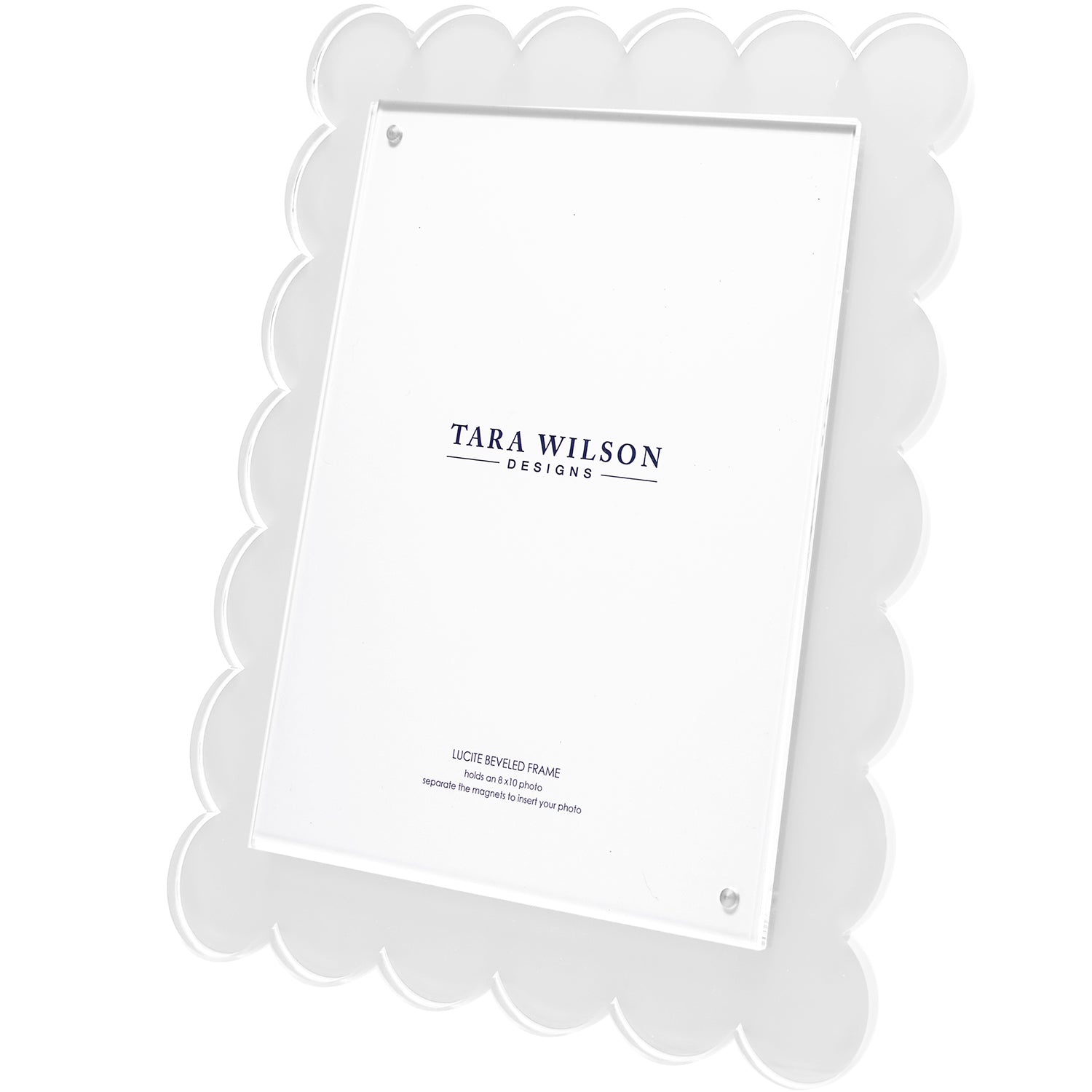 Tara Wilson Designs Frame SCALLOP White 11" x 13" for photo size 8" x 10"