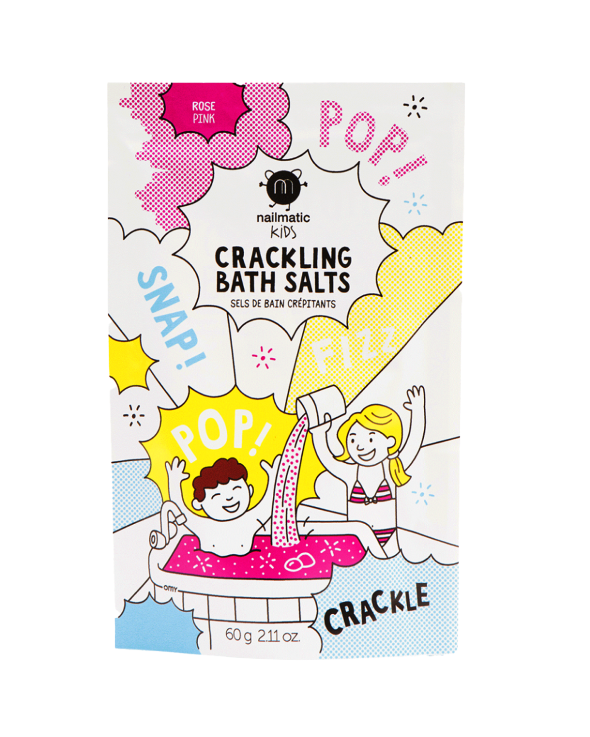Nailmatic Bath Salts for Kids CRACKLING Pink