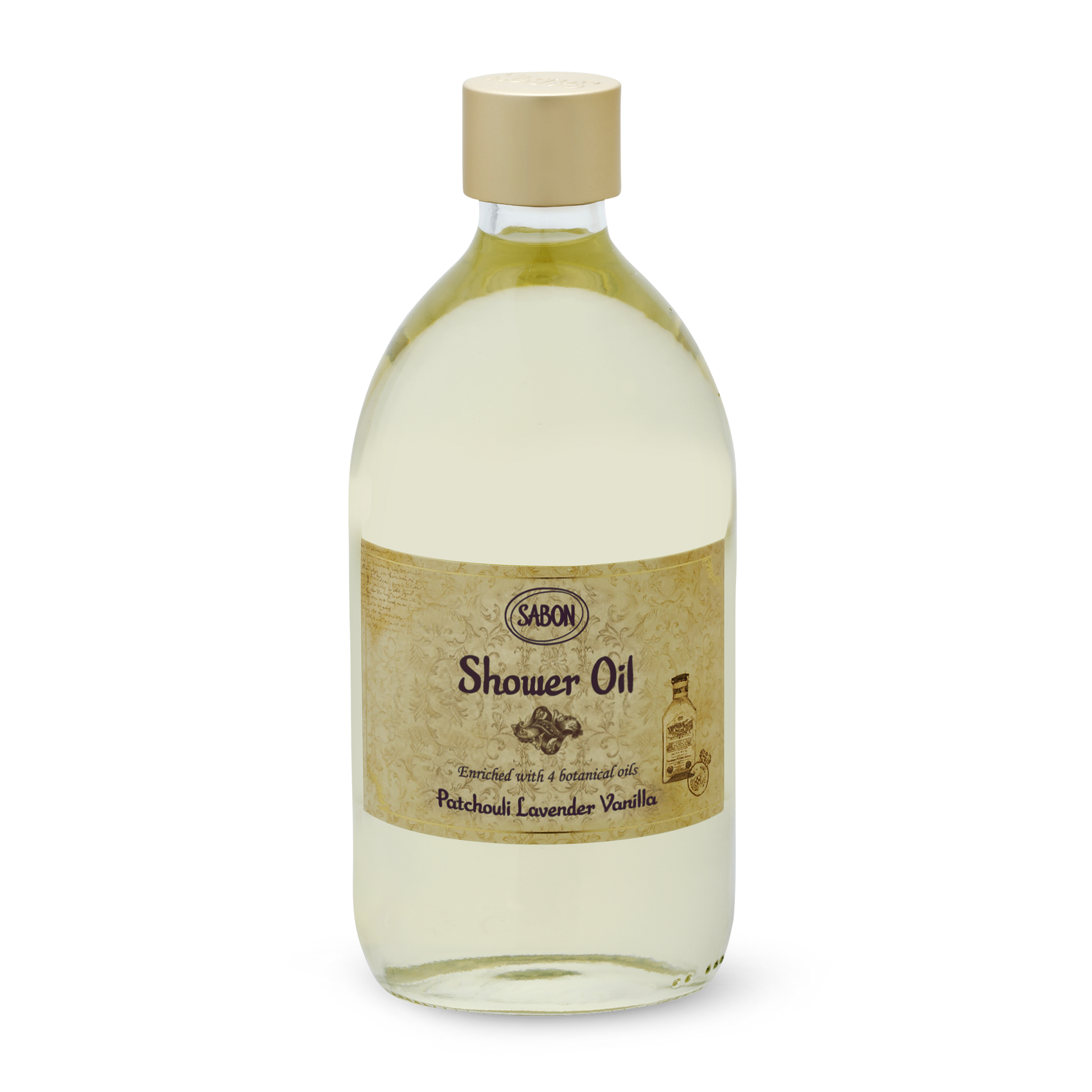 Shower Oil Patchouli Lavender Vanilla 17.5 oz (500mL)