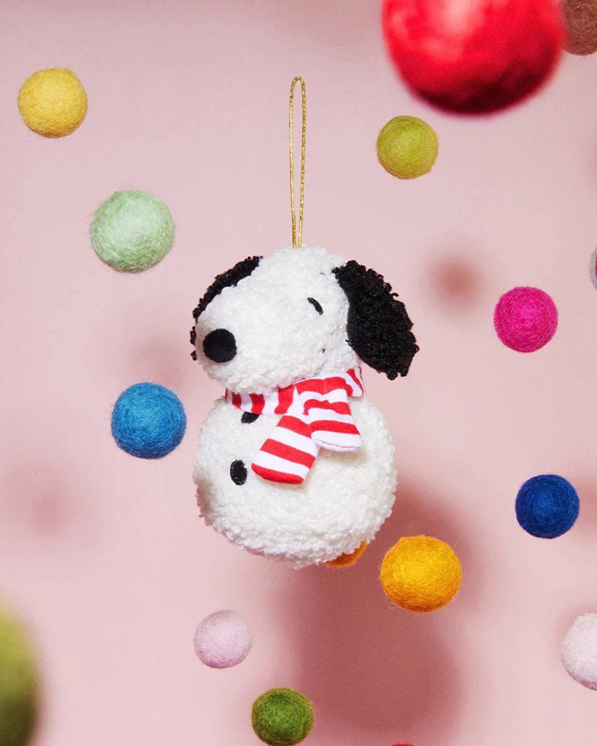 Plush PEANUTS SNOOPY ECO Tiny Teddy Cream Snowman 4"