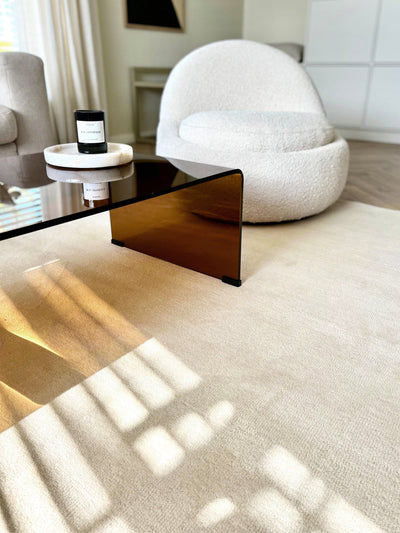 Rug SOLID Off White 3.9 x 5.9 ft