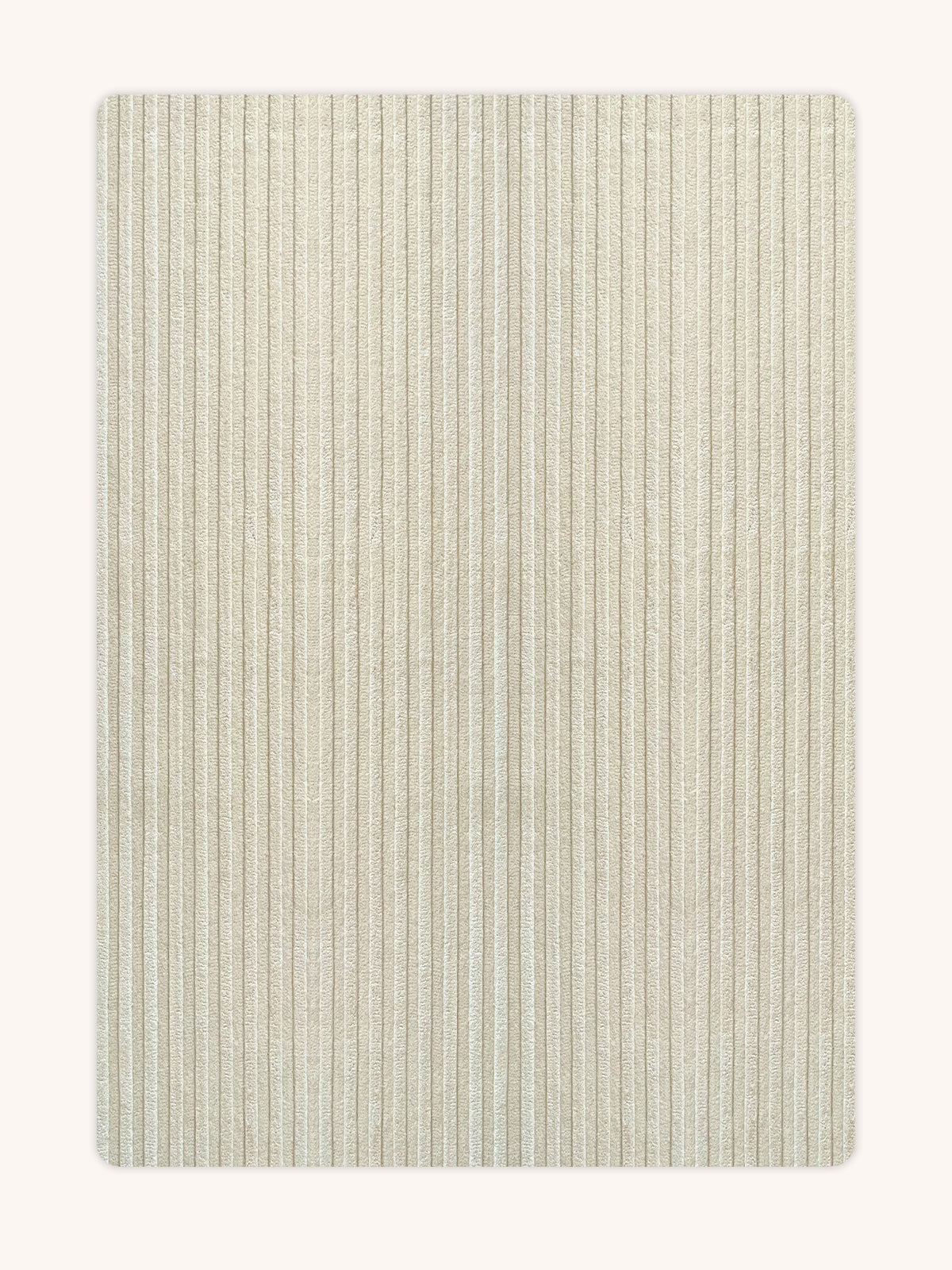 Rug SOLID STRIPE Off White 5.6 x 7.9 ft