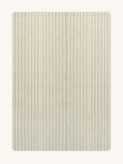 Rug SOLID STRIPE Off White 5.6 x 7.9 ft