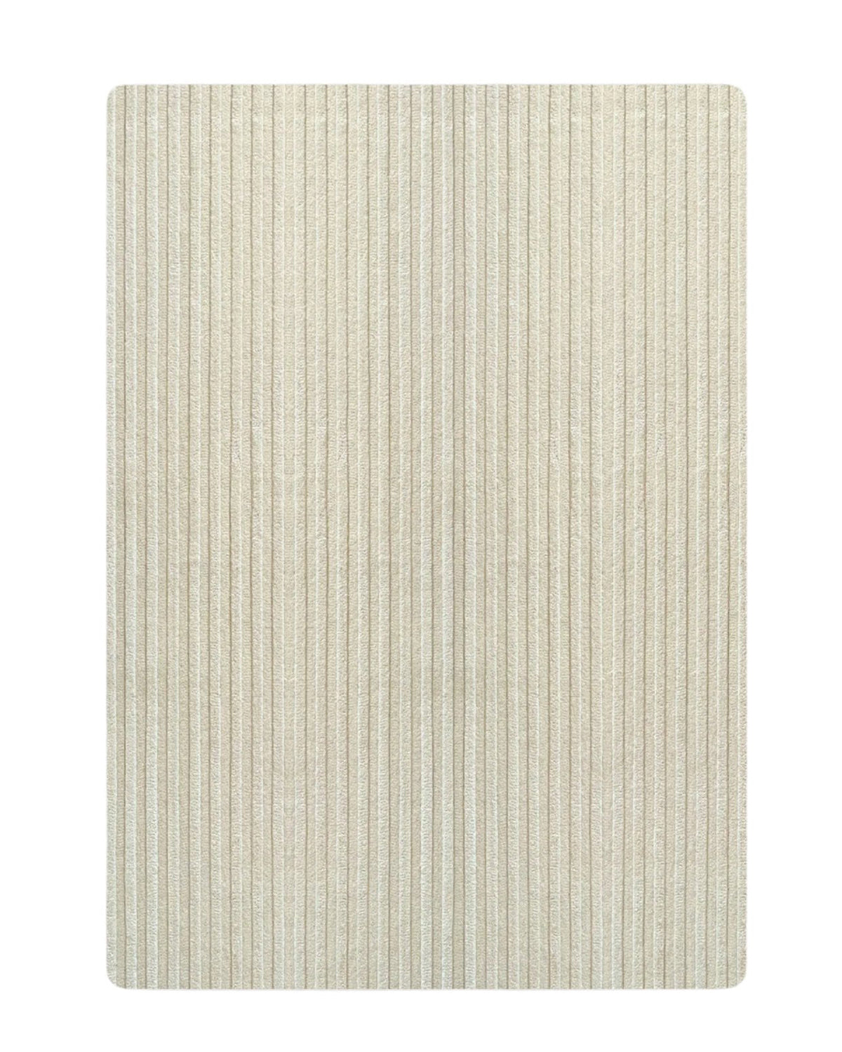 Maison Deux Rug SOLID STRIPE Off White 5.6 x 7.9 ft