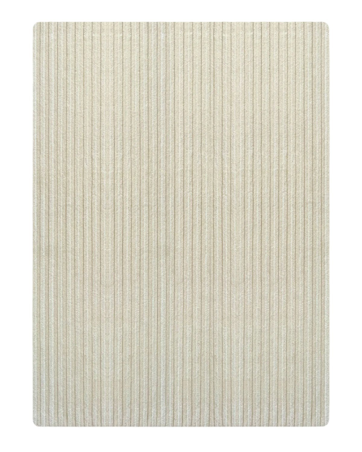 Maison Deux Rug SOLID STRIPE Off White 6.6 x 9.8 ft