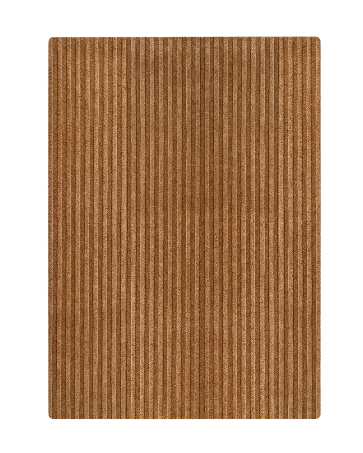 Maison Deux Rug SOLID STRIPE Terra Brown 5.6 x 7.9 ft