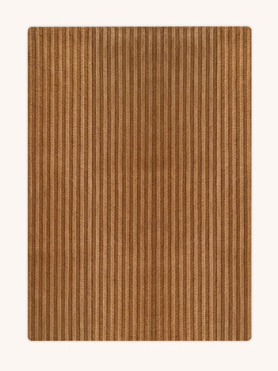 Maison Deux Rug SOLID STRIPE Terra Brown 3.9 x 5.9 ft
