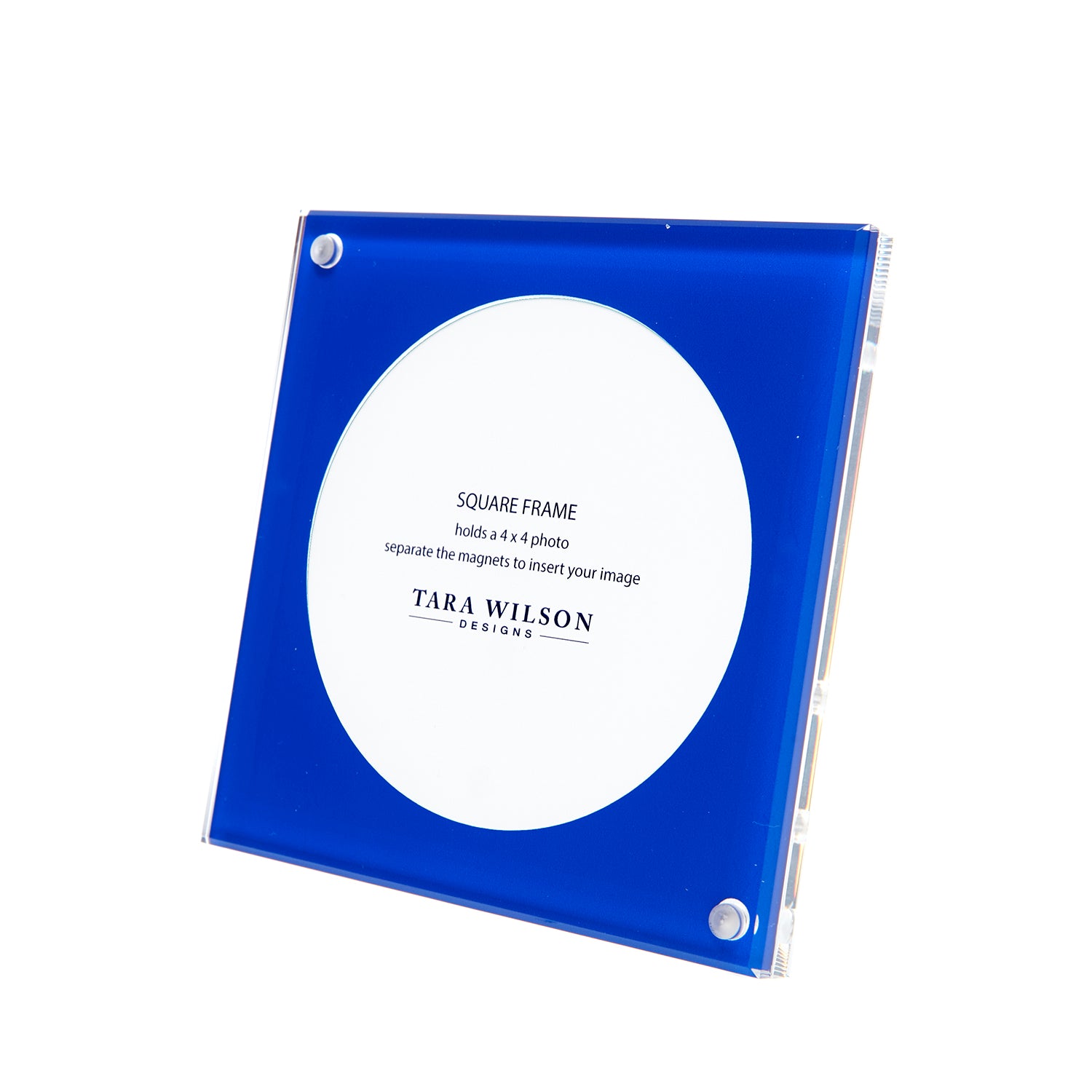 Tara Wilson Designs Frame SQUARE Blue 5" x 5" for photo size 4" x 4"