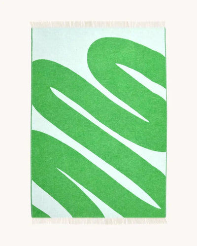 Maison Deux Blanket SWIRL White / Apple 4.25 x 6.5 ft