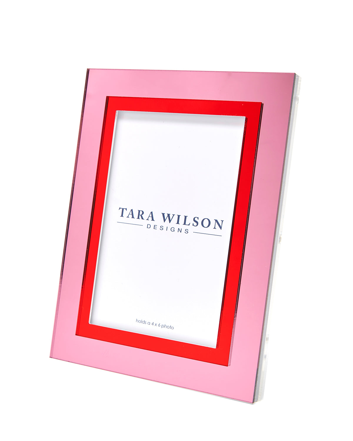 Tara Wilson Designs Frame INLAID Red & Pink 4" x 6" for Photo Size 5" x 7"