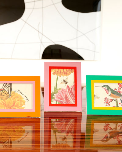 Tara Wilson Designs Frame INLAID Red & Pink 4" x 6" for Photo Size 5" x 7"