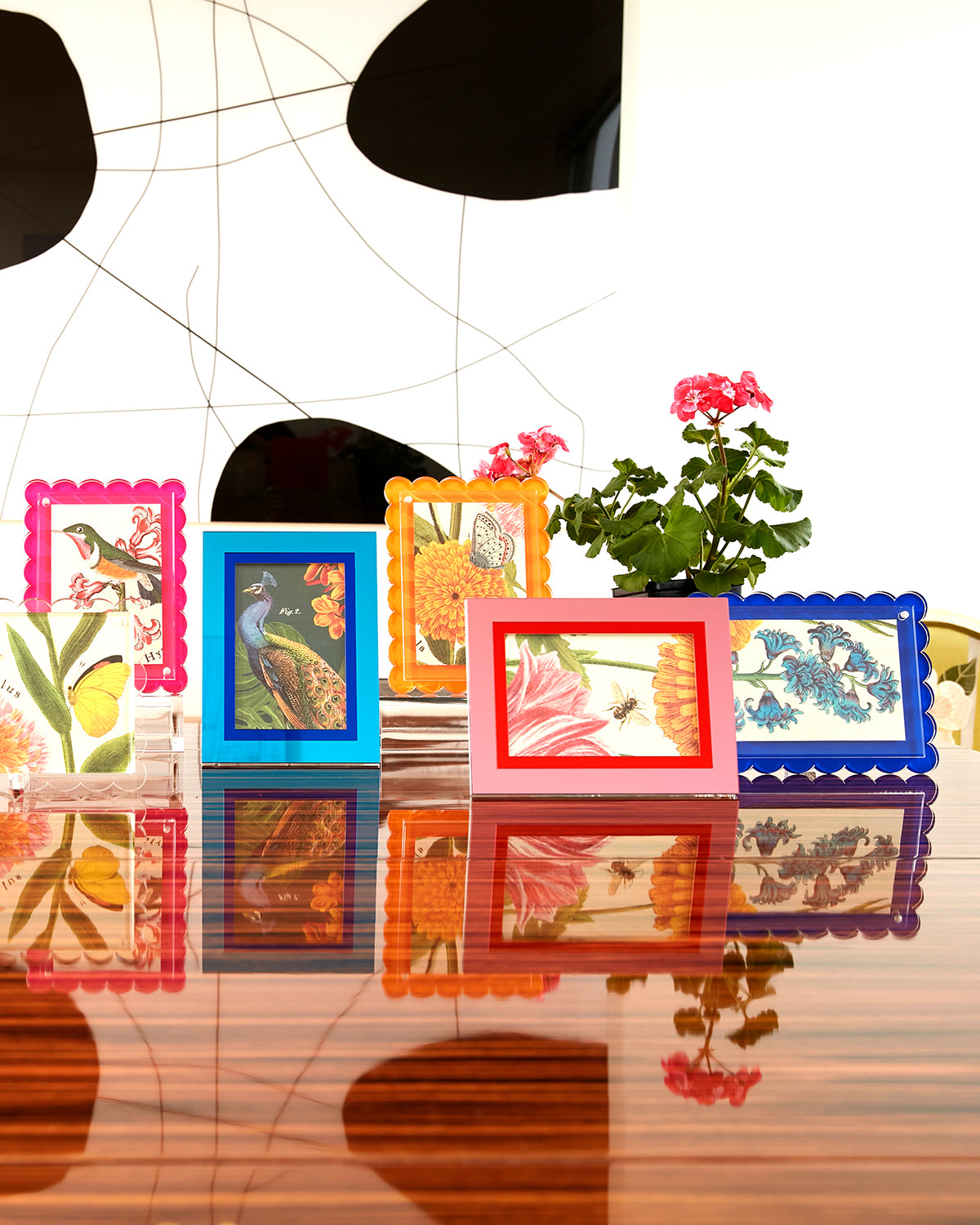 Tara Wilson Designs Frame INLAID Red & Pink 4" x 6" for Photo Size 5" x 7"