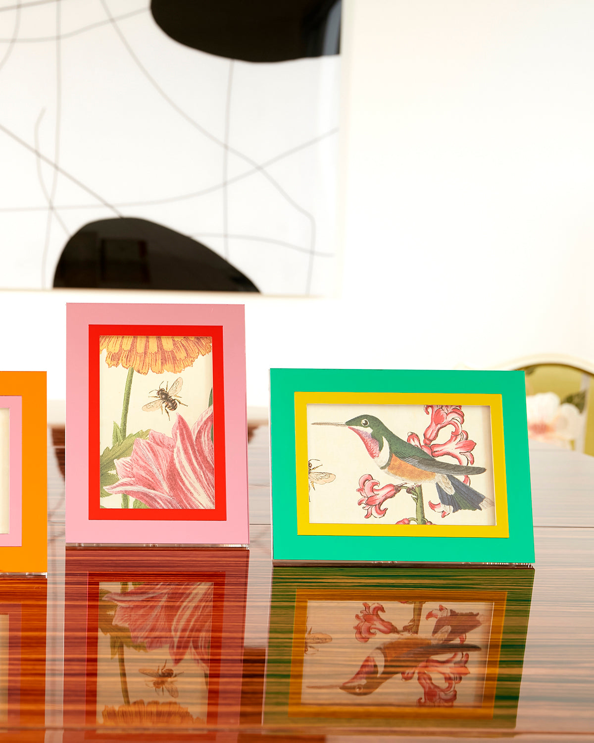 Tara Wilson Designs Frame INLAID Yellow & Green for Photo Size 5" x 7"