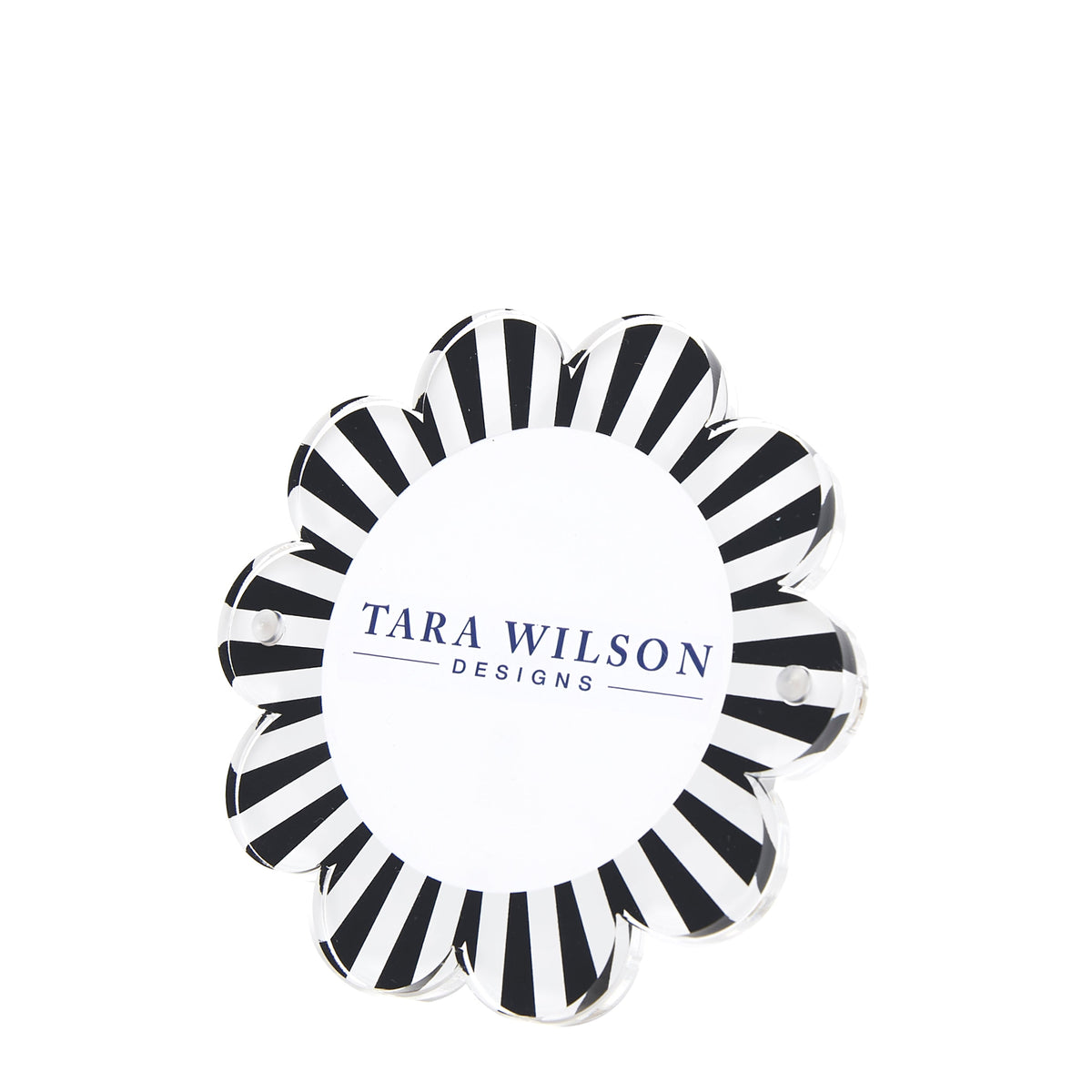 Tara Wilson Designs Frame DAISY Black/White 5" x 5" for photo size 4" x 4"