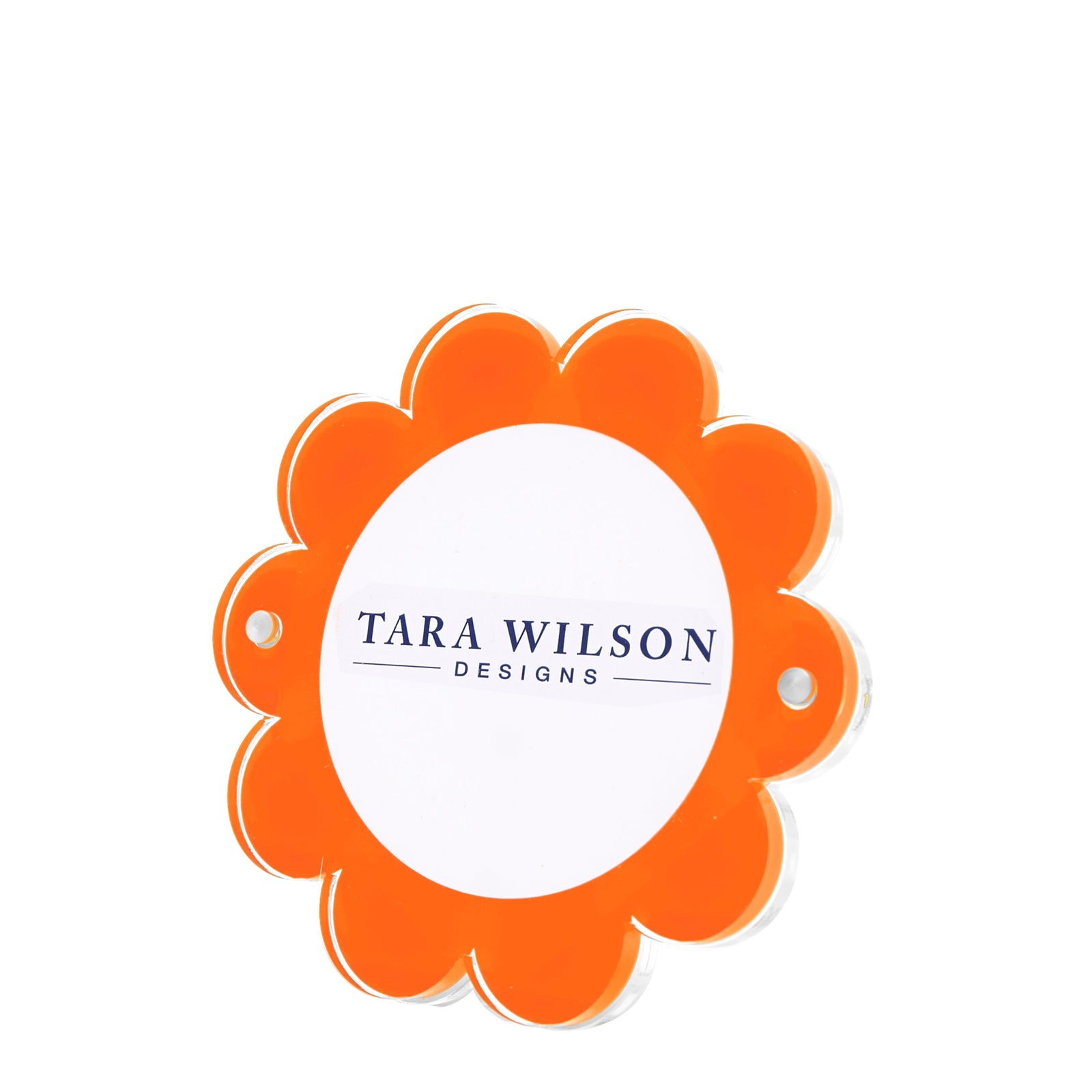 Tara Wilson Designs Frame DAISY Orange 5" x 5" for photo size 4" x 4"