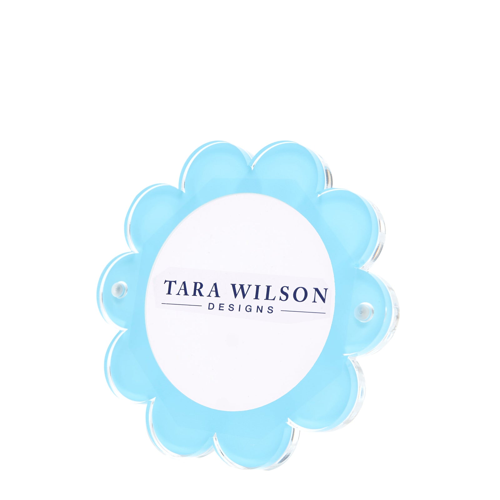 Tara Wilson Designs Frame DAISY Pastel Blue 5" x 5" for photo size 4" x 4"