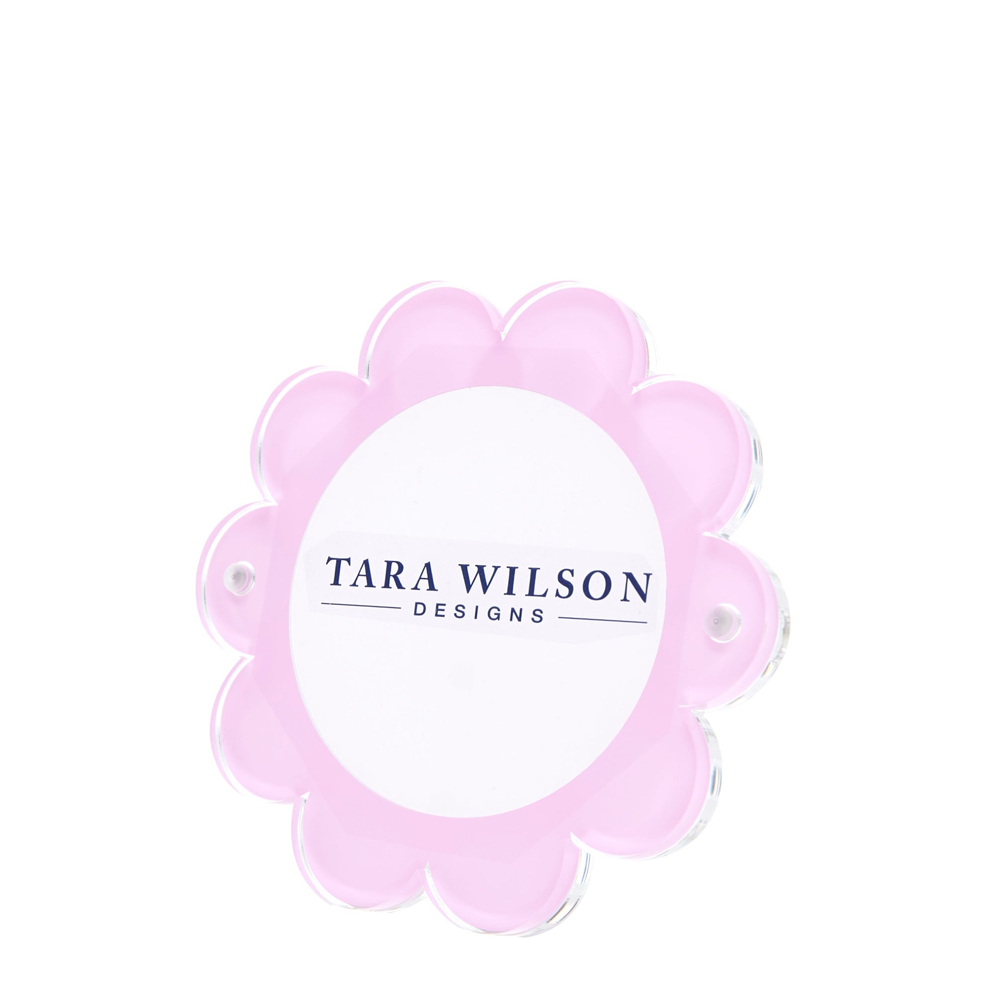 Tara Wilson Designs Frame DAISY Pastel Pink 5" x 5" for photo size 4" x 4"