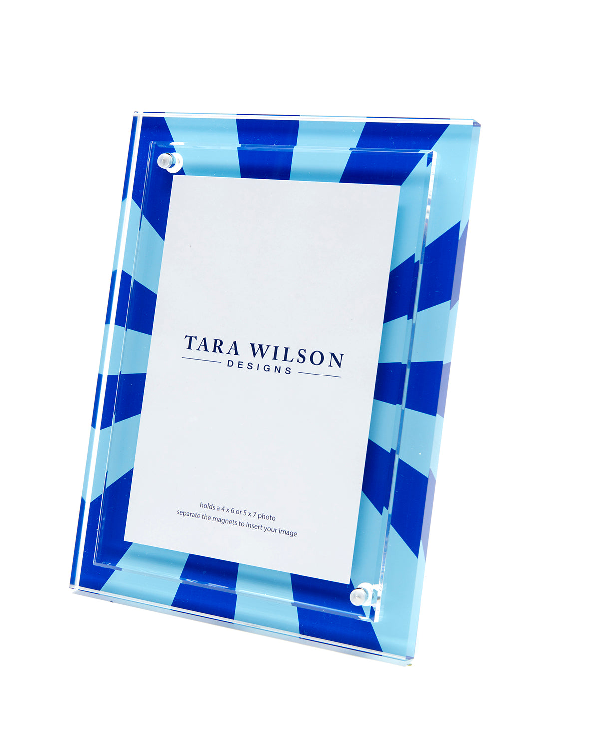 Tara Wilson Designs Frame SUNBURST Blue and Light Blue