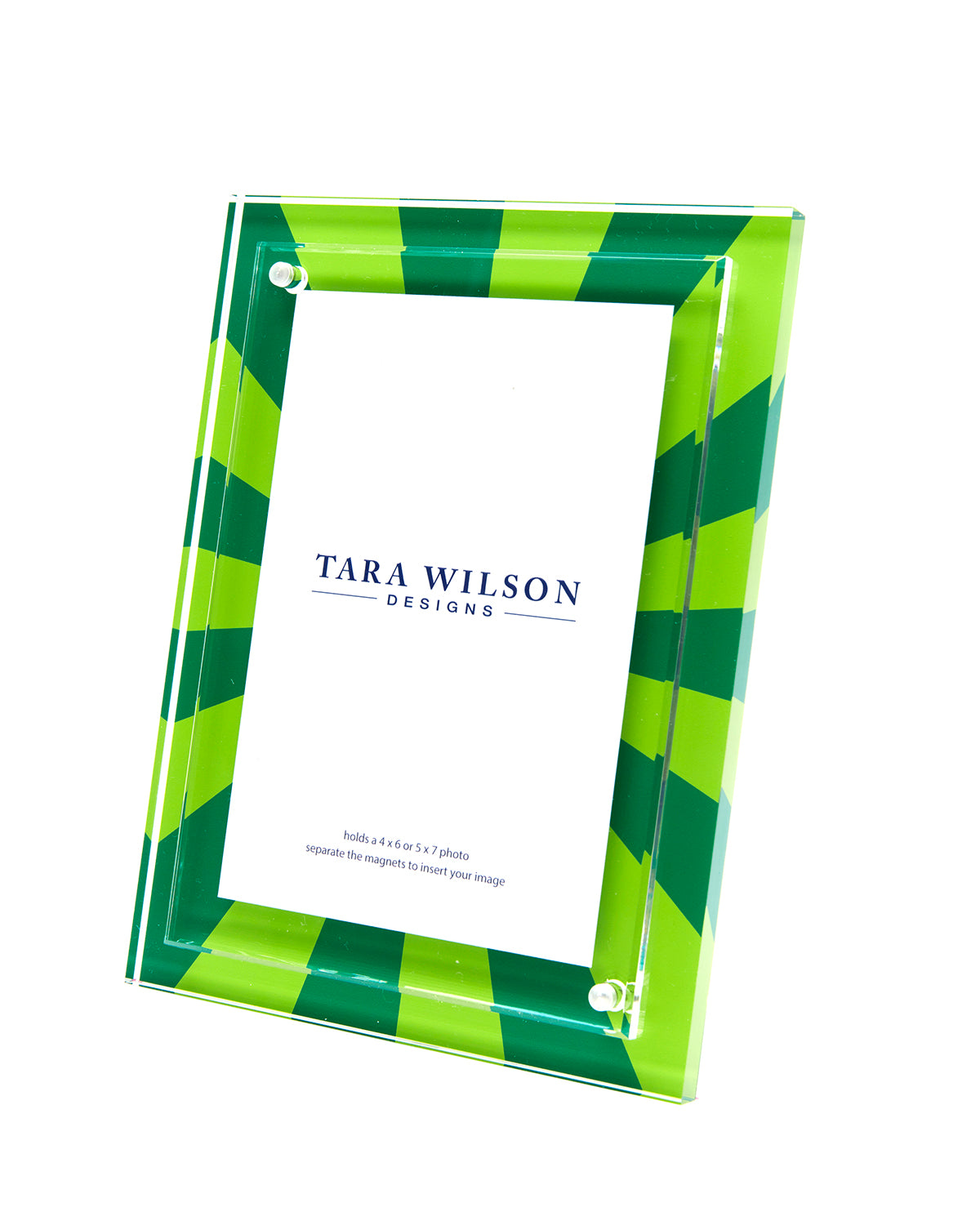 Tara Wilson Designs Frame SUNBURST Green and Light Green