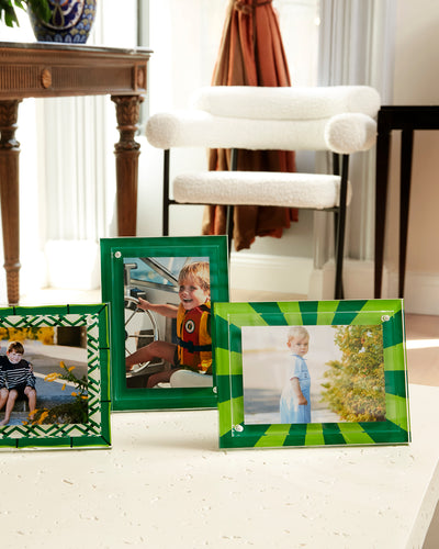Tara Wilson Designs Frame SUNBURST Green and Light Green