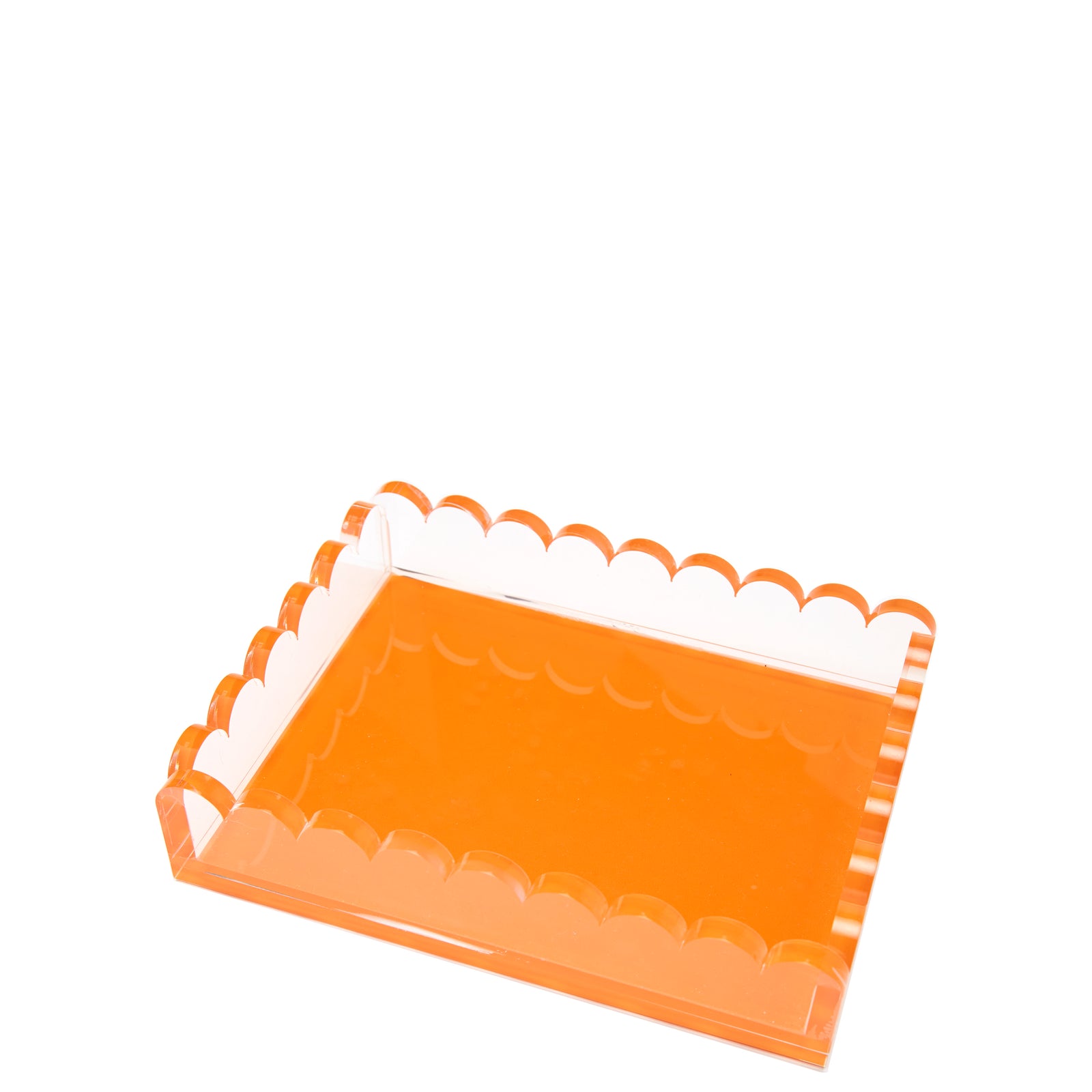 Tara Wilson Designs Tray SCALLOP Orange 7" x 9"