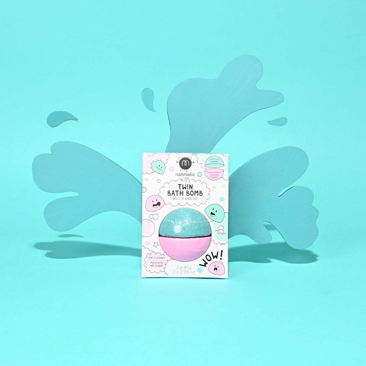 Bath Bomb for Kids DUOS Pink and Lagoon Green