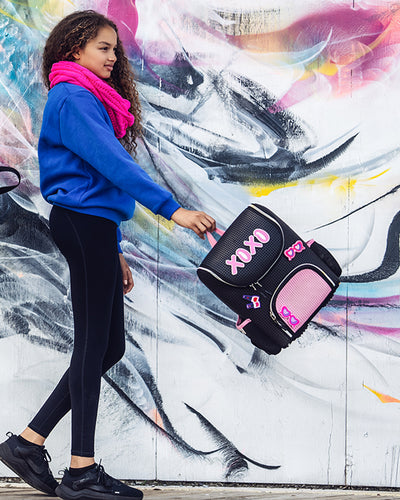 Light Plus Nine Student Backpack Peach Blush