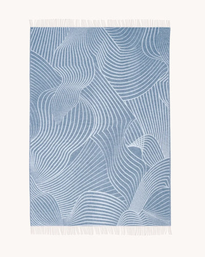 Moooi Blanket - Techno Bee Denim Cream