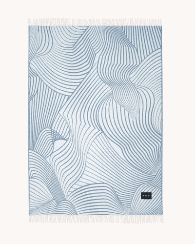 Moooi Blanket - Techno Bee Denim Cream