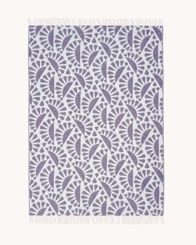 Moooi Blanket - Woodblock Beetle Plum Cream