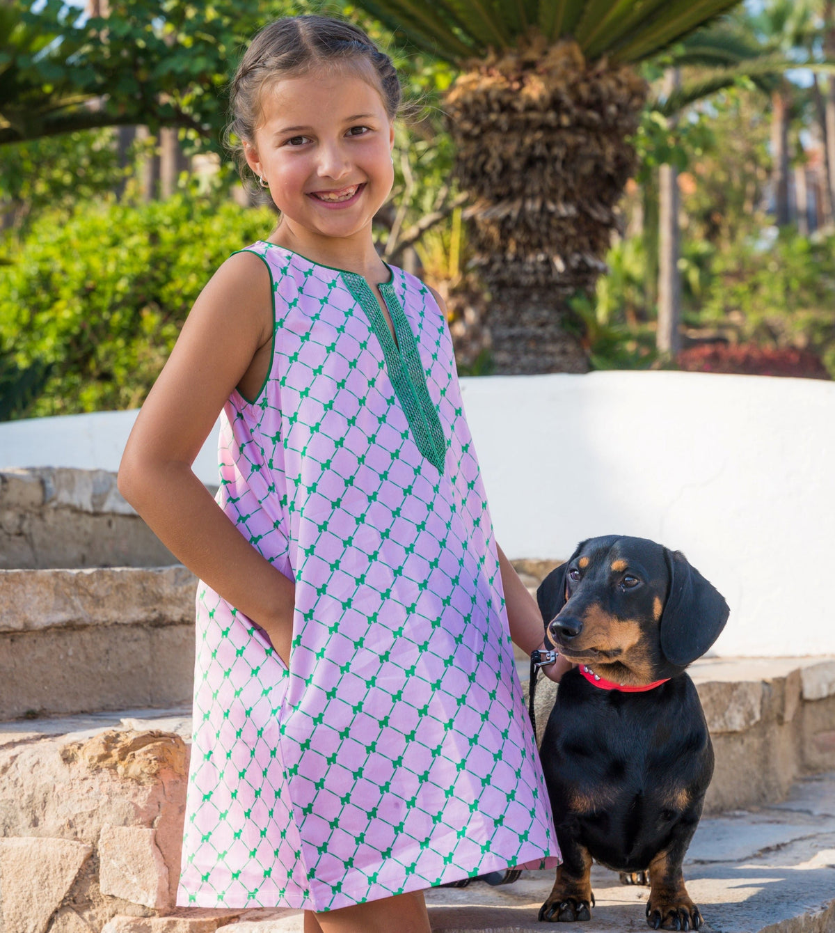 Puppies Pink Shift Dress