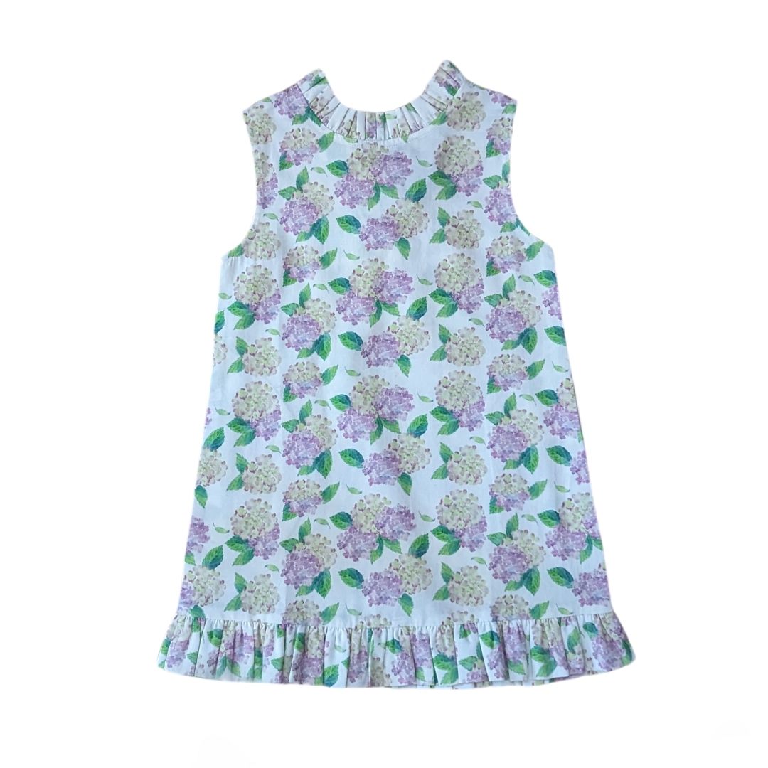 Hydrangeas Shift Dress with Back Bow