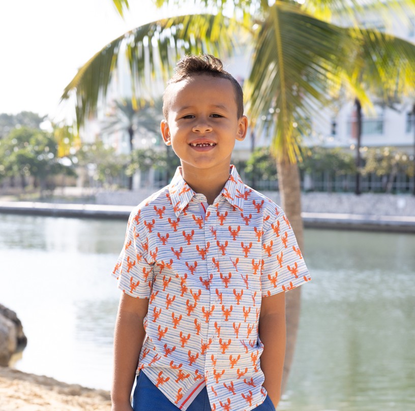 Lobster Wave Shirt in Short Sleeves
