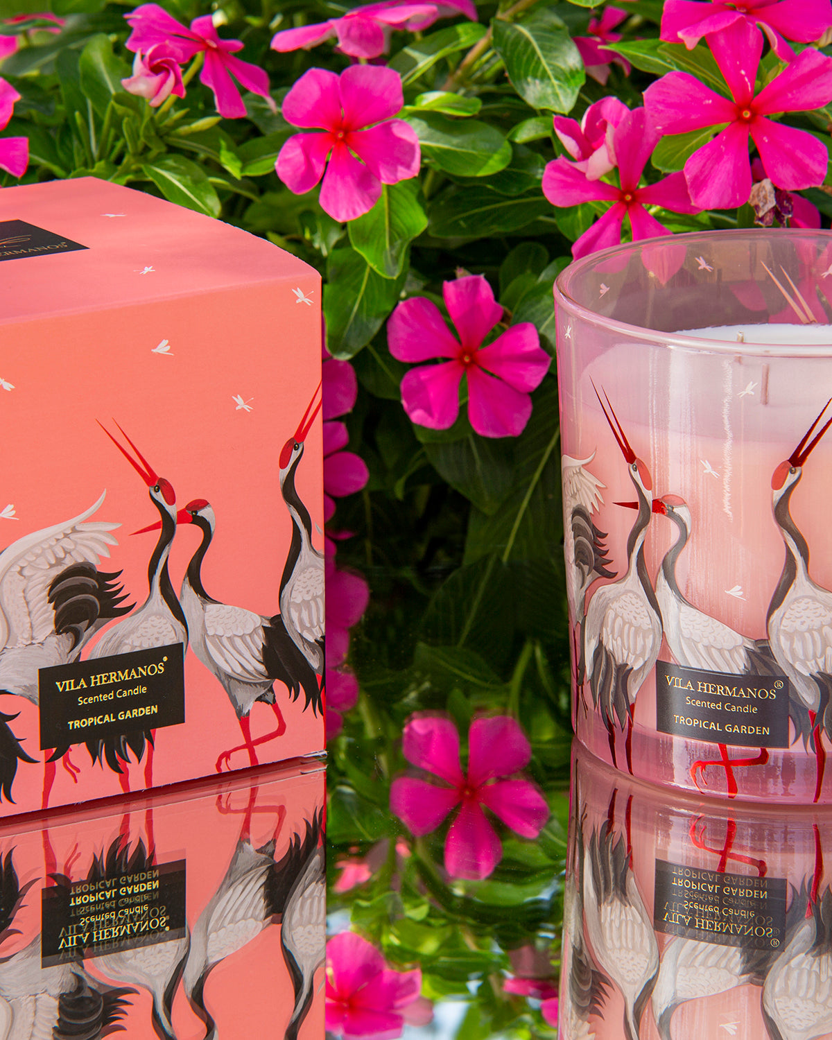 Candle in Jar JUNGLETOPIA FLAMINGO PINK 200gr 3.35 diam. x 4.13 in