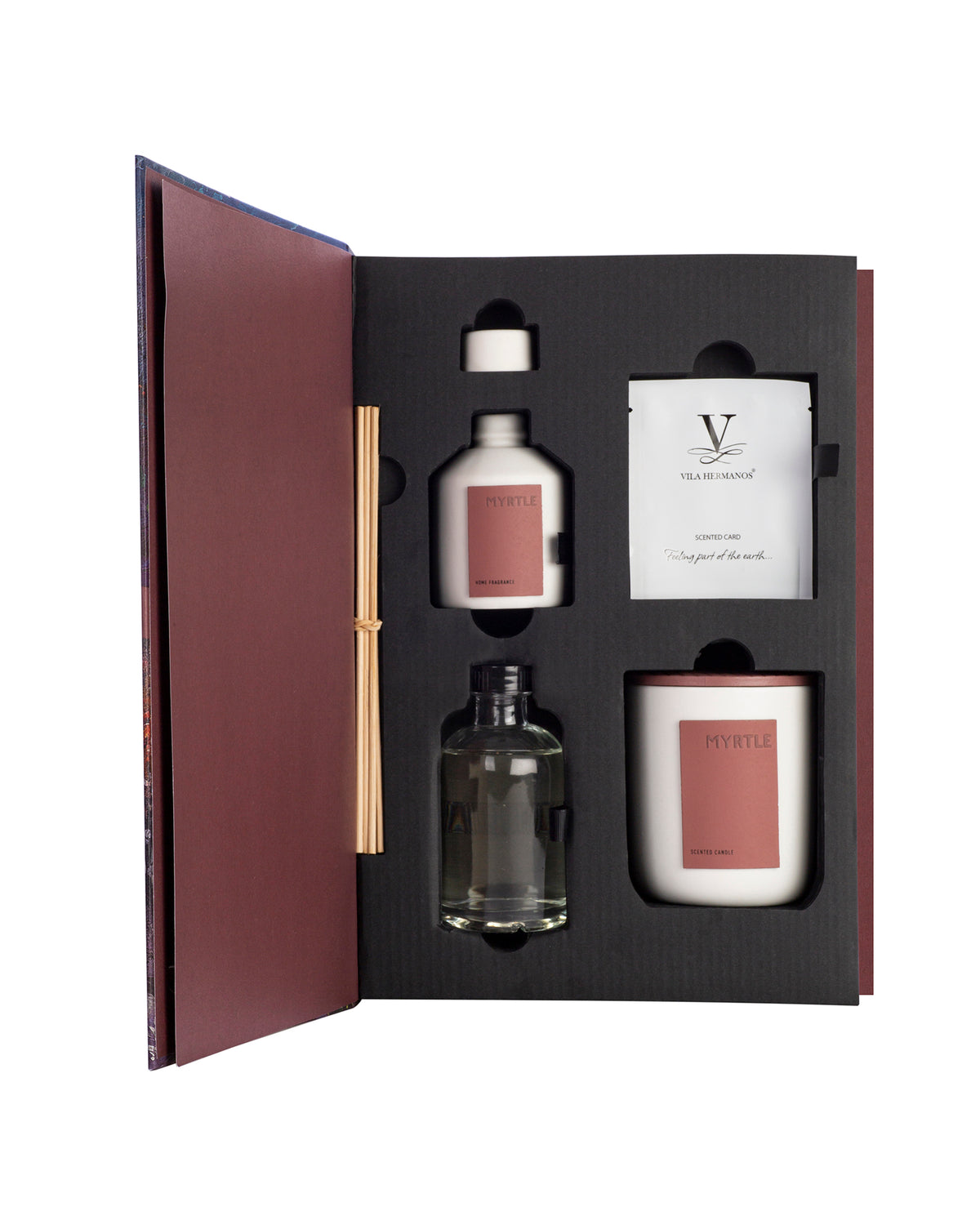 Candle Gift Set ORGANIC CERAMICA  7oz Candle, 3.3oz Diffuser Pink Myrthe