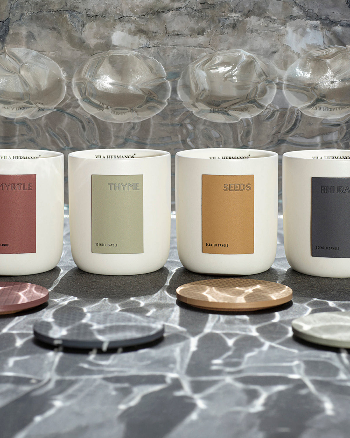 Candle Gift Set ORGANIC CERAMICA  7oz Candle, 3.3oz Diffuser Pink Myrthe