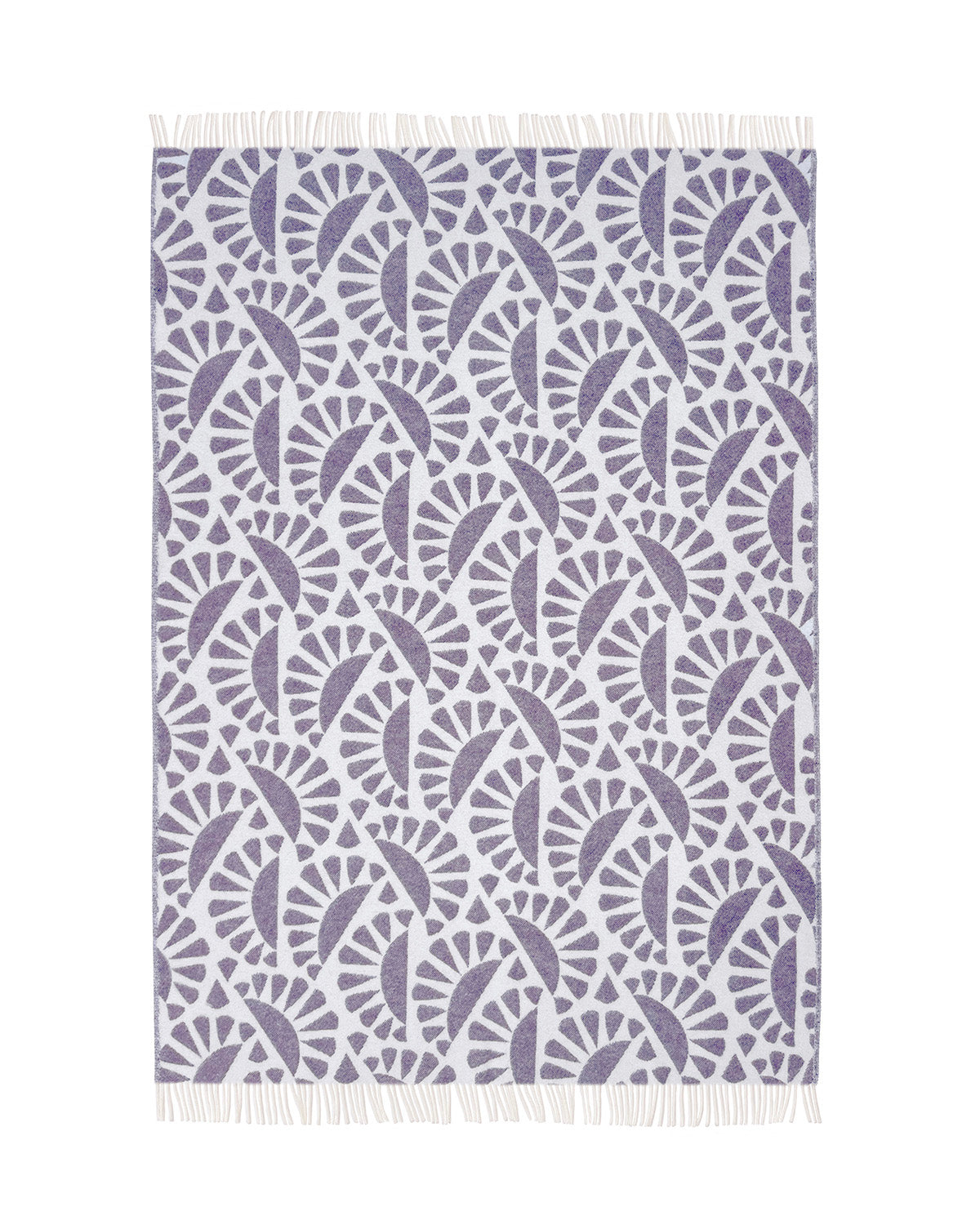 Maison Deux Blanket MOOOI WOODBLOCK BEETLE Plum Cream