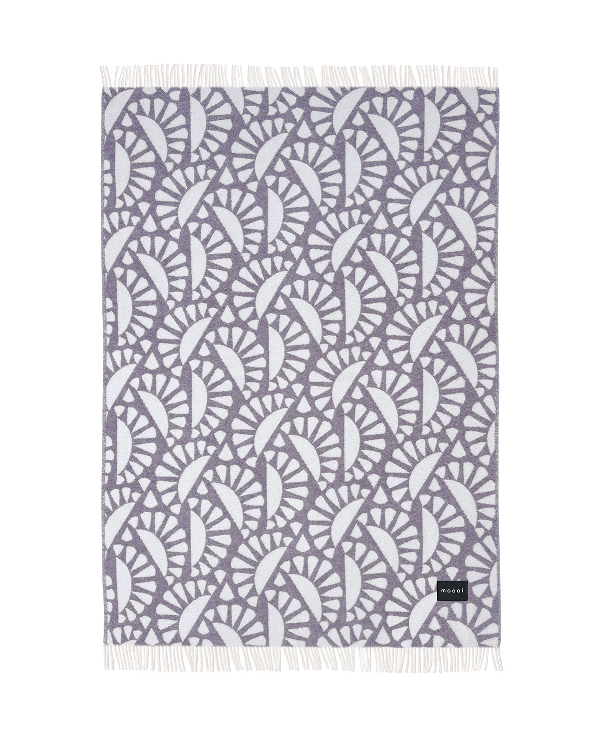 Maison Deux Blanket MOOOI WOODBLOCK BEETLE Plum Cream