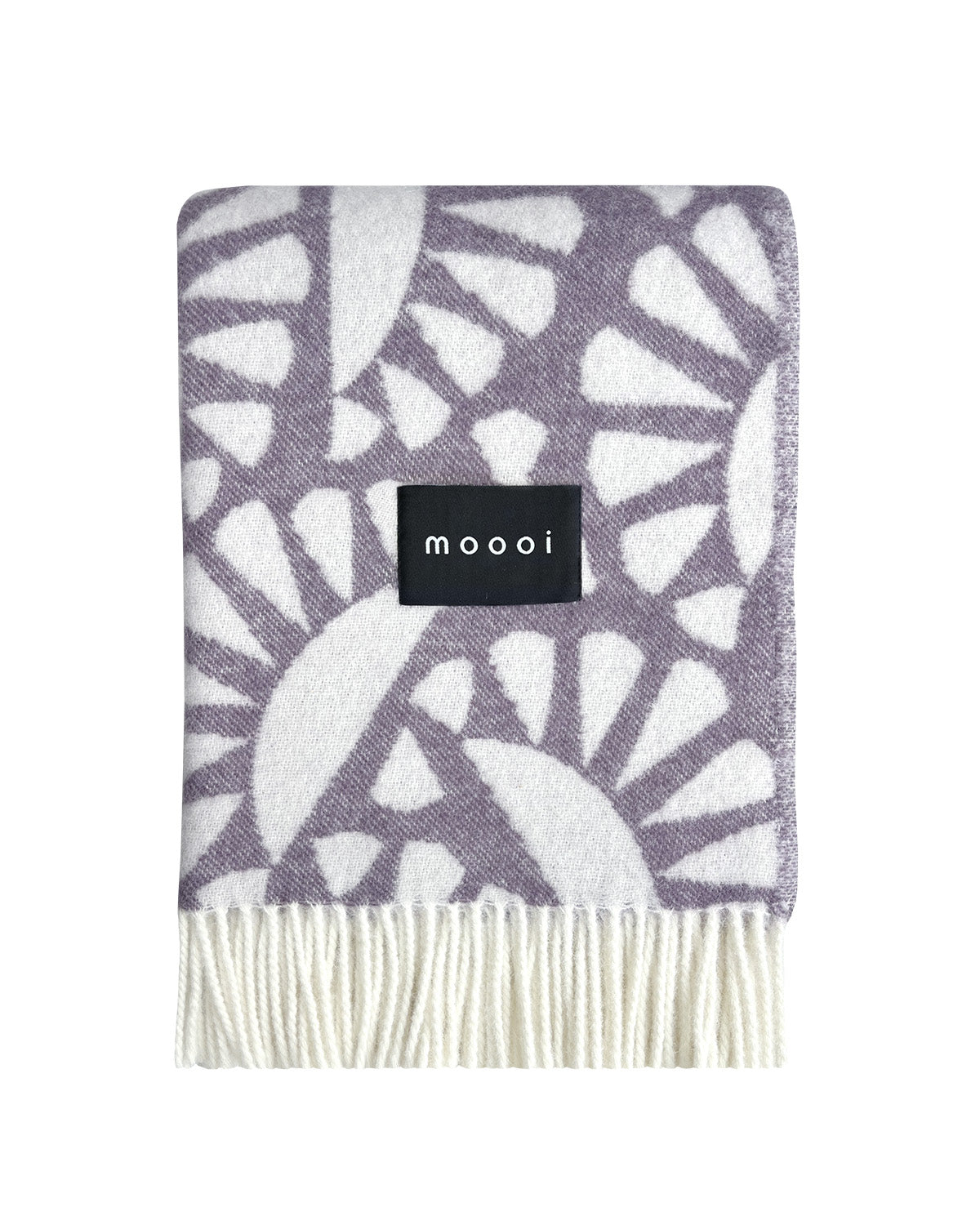 Maison Deux Blanket MOOOI WOODBLOCK BEETLE Plum Cream