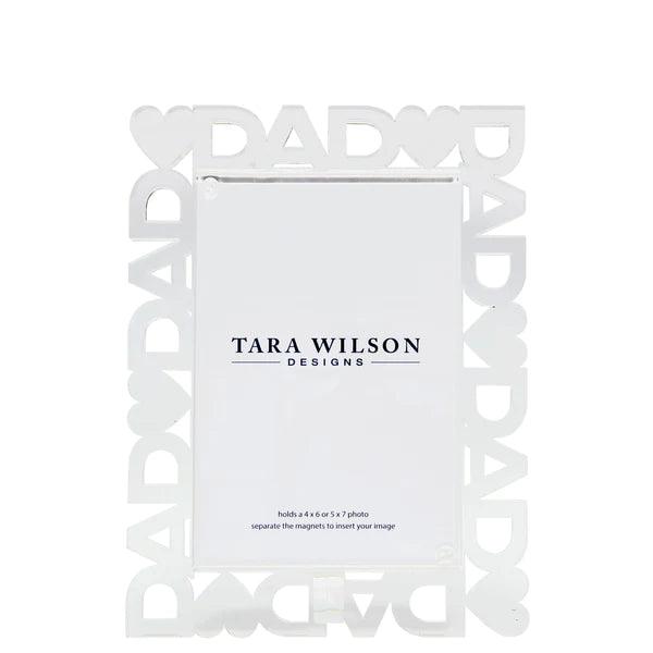 Tara Wilson Designs Frame WORD DAD 6" x 8" for Photo Size 4" x 6"