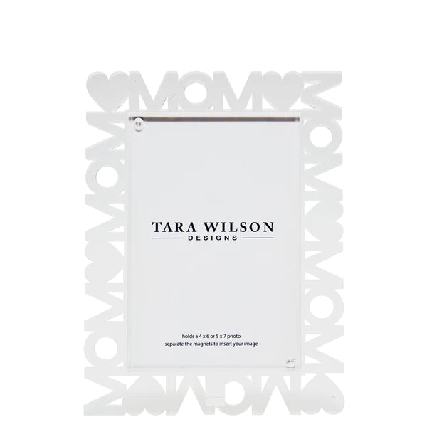 Tara Wilson Designs Frame WORD MOM 6" x 8" for Photo Size 4" x 6"