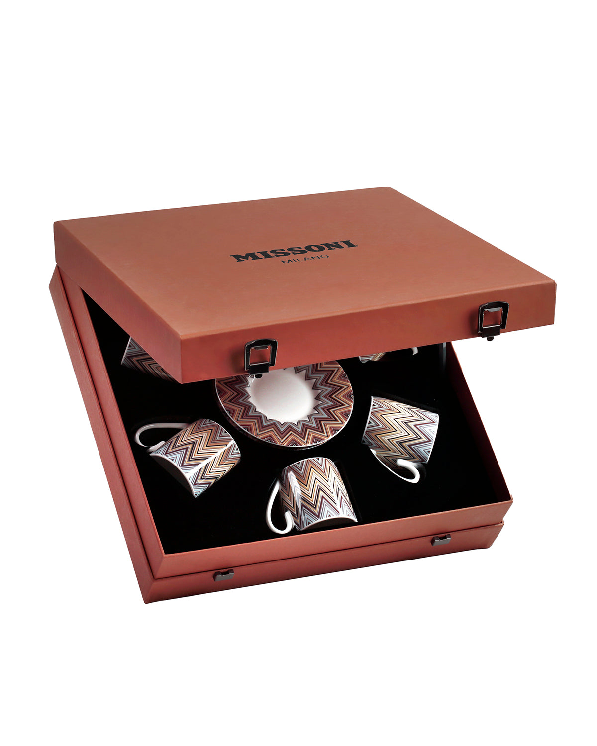 ZIG ZAG JARRIS 148 Luxury box Set 6 Pcs. Coffee Cup & Saucer - Ø 6 X H 6,1 Cm Cap. 12 Cl. - S.12 Cm