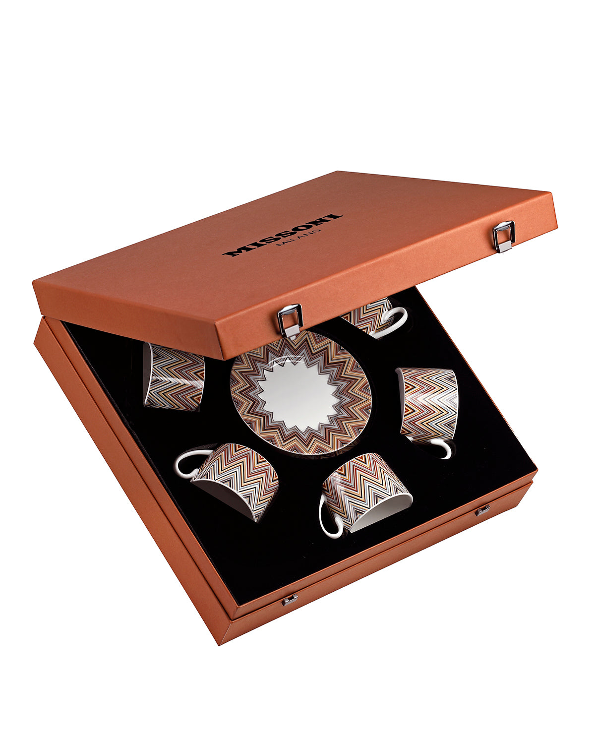 ZIG ZAG JARRIS 148 Luxury box Set 6 Pcs. Tea Cup & Saucer - Ø 8,5 X H 6 Cm Cap. 22 Cl. - S.15,5 Cm