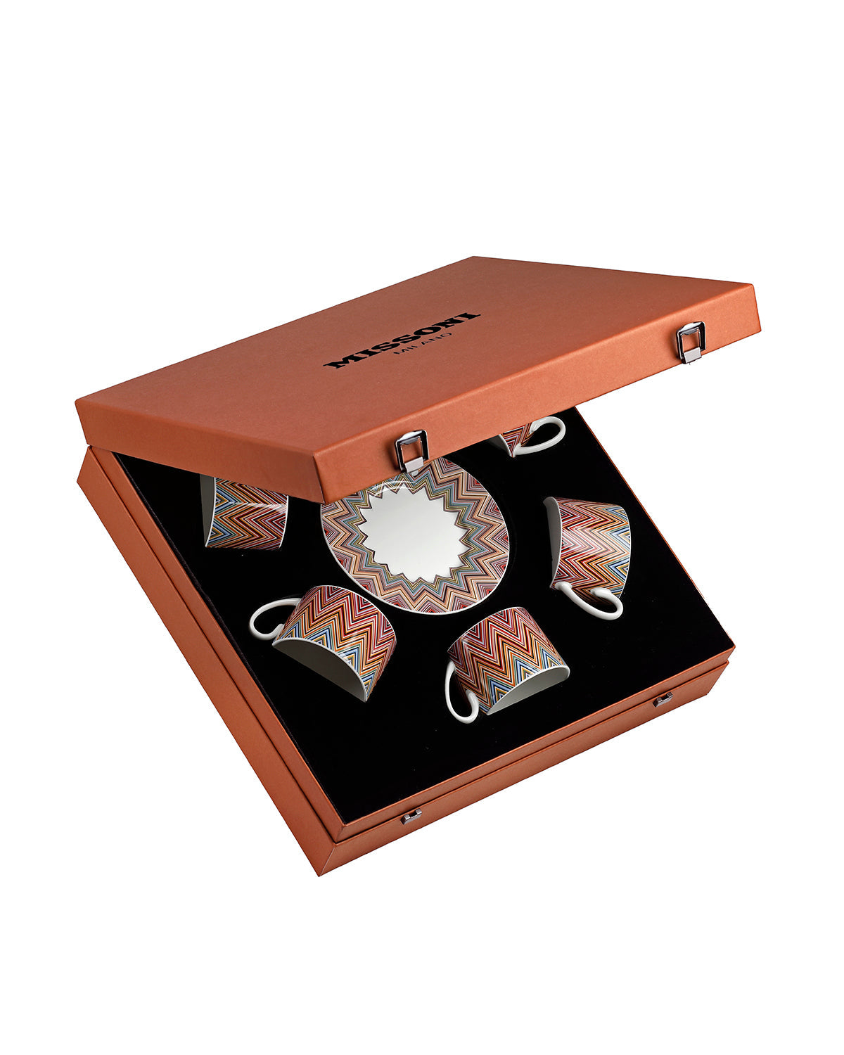 ZIG ZAG JARRIS 156 Luxury box Set 6 Pcs. Tea Cup & Saucer - Ø 8,5 X H 6 Cm Cap. 22 Cl. - S.15,5 Cm