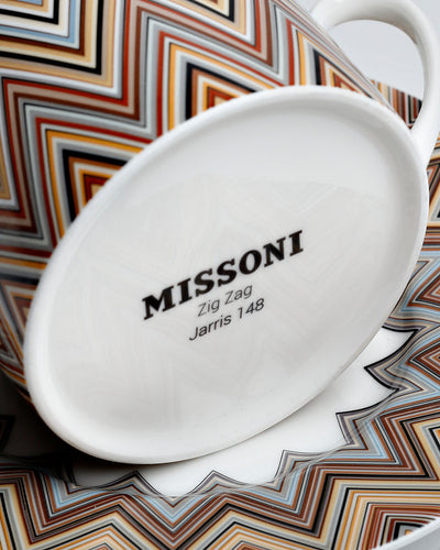 Missoni Home Mug Cup ZIG ZAG in Luxury Box Jarris 148 diam. 3", H 3.9", cap. 12.5 oz