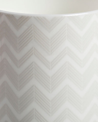 Missoni Home Tea Cup & Saucer ZIG ZAG Set of 2 in Luxury Box White diam. 3.3", H 2.3", cap. 7.5 oz, Saucer diam. 6"